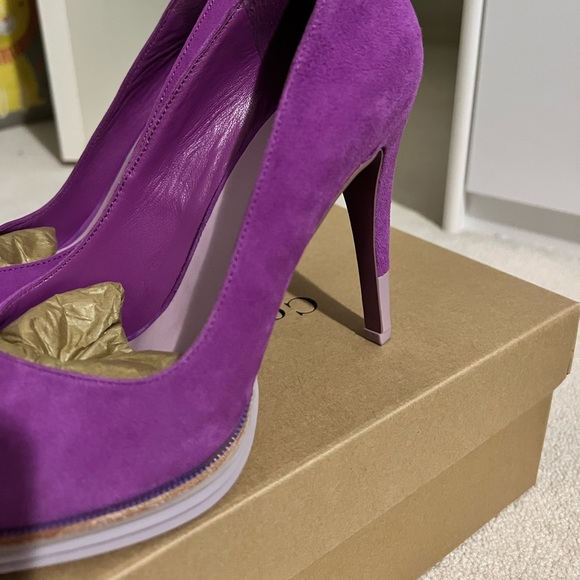 Cole Haan Lunargrand Purple Suede Pumps US 6.5 - Picture 5 of 6